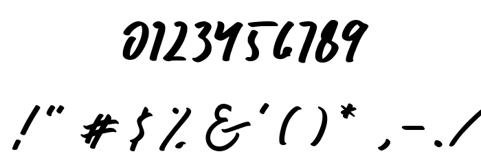 Gothic Demo Font OTHER CHARS