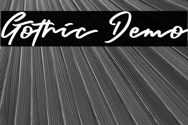 Gothic Demo Шрифта examples