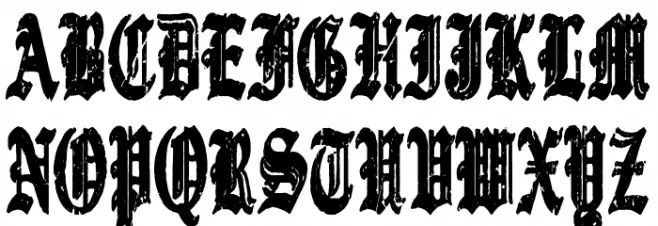 Gothic Destroyer Шрифта ВЕРХНИЙ