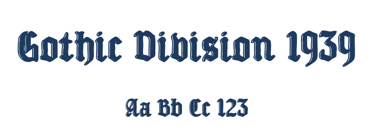 Gothic Division 1939 Font Preview