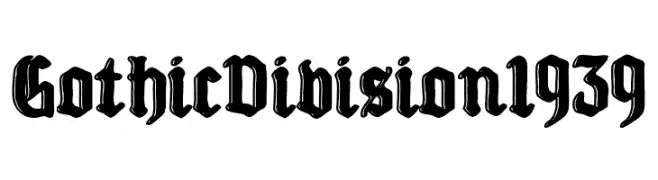 Gothic Division 1939  Скачать бесплатные шрифты