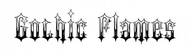 Gothic Flames  les polices de caractères gratuit tlcharger