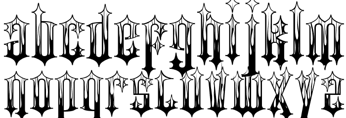 Gothic Flames Font LOWERCASE