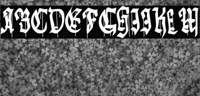 Gothic Godness Font examples