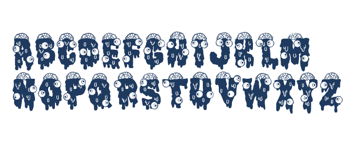 Gothic Haunt Brain Uppercase