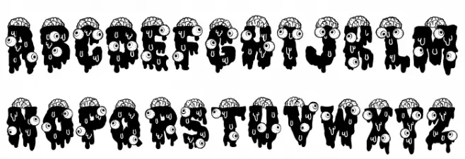 Gothic Haunt Brain Fonte MAIÚSCULAS