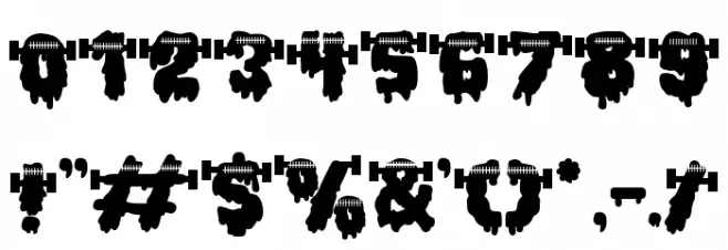 Gothic Haunt Franken Шрифта ДРУГИЕ символов