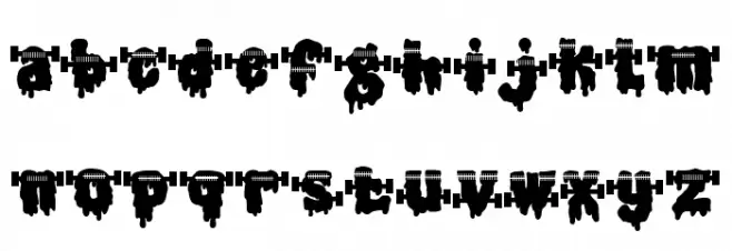 Gothic Haunt Franken Шрифта строчной