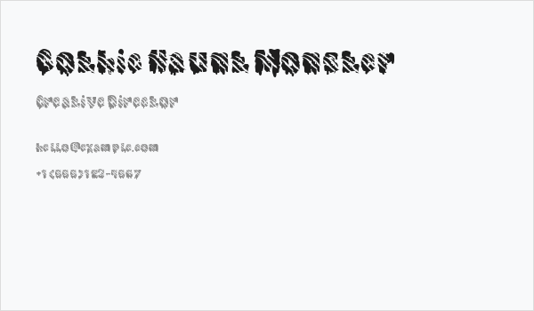 Gothic Haunt Monster Business Card