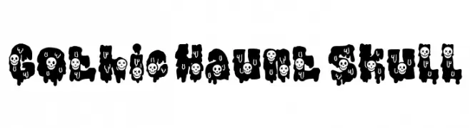 Gothic Haunt Skull Schriftart
