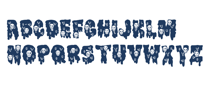 Gothic Haunt Skull Uppercase