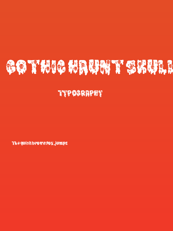 Gothic Haunt Skull Poster