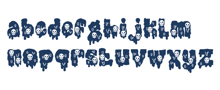 Gothic Haunt Skull Lowercase