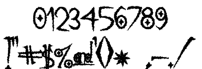Gothic Hijinx Rough Font OTHER CHARS