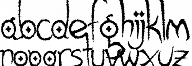 Gothic Hijinx Rough Шрифта ВЕРХНИЙ