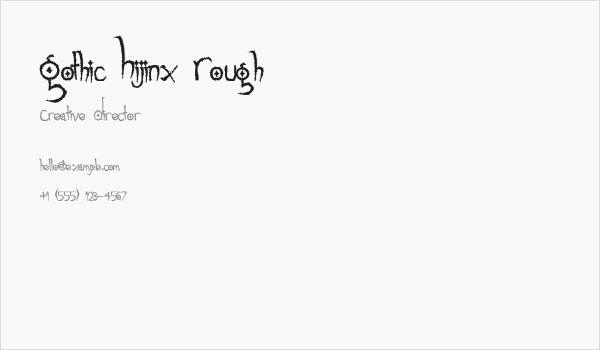 Gothic Hijinx Rough Business Card