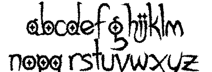 Gothic Hijinx Rough Font LOWERCASE