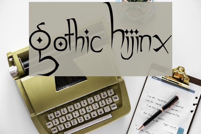 Gothic Hijinx Font examples