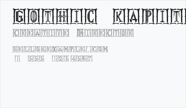 Gothic Kapital St Business Card