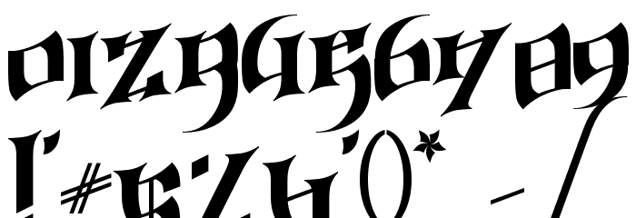 Gothic-Love-Letters Font OTHER CHARS