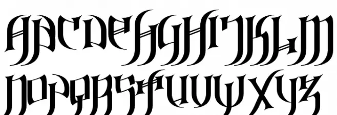 Gothic-Love-Letters Polices MAJUSCULES