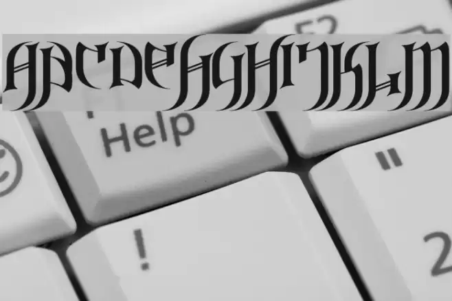 Gothic-Love-Letters Font examples