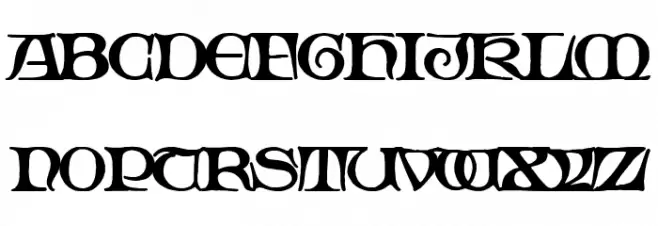 Gothic Manus Schriftart Groß