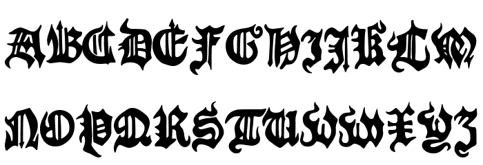 Gothic Marriage Шрифта ВЕРХНИЙ