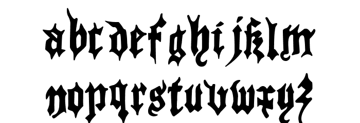 Gothic Marriage Шрифта строчной