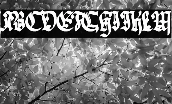 Gothic Notausgang Font examples