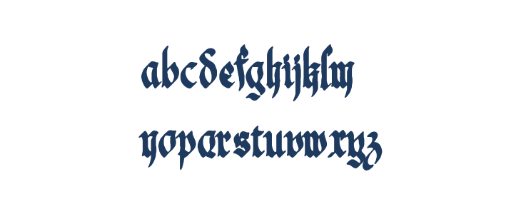 Gothic Notausgang Lowercase