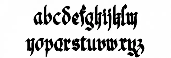 Gothic Notausgang Caratteri MINUSCOLO