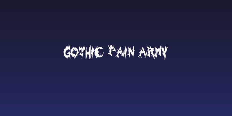Gothic Pain Army Social Header