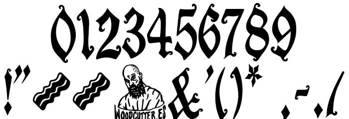 Gothic Panceta Шрифта ДРУГИЕ символов