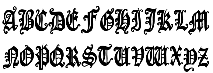 Gothic Panceta Шрифта ВЕРХНИЙ