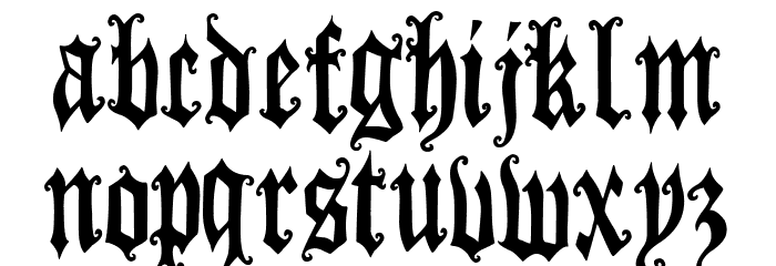 Gothic Panceta Шрифта строчной