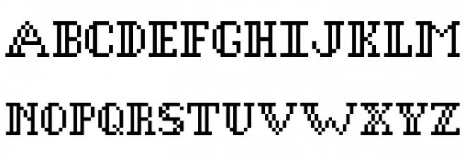 Gothic Pixel Regular फ़ॉन्ट अपरकेस