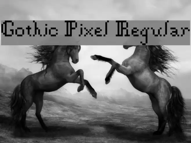 Gothic Pixel Regular Font examples
