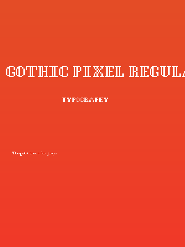 Gothic Pixel Regular Poster