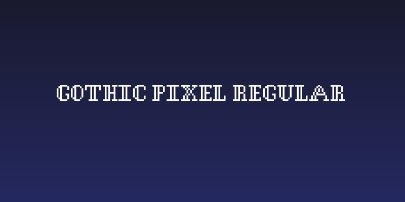 Gothic Pixel Regular Social Header