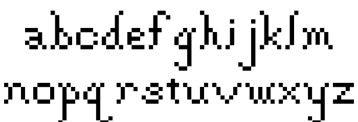 Gothic Pixel Regular Font LOWERCASE