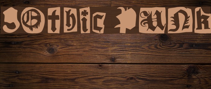 Gothic Punk Font examples