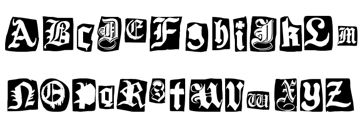 Gothic Punk Font LOWERCASE