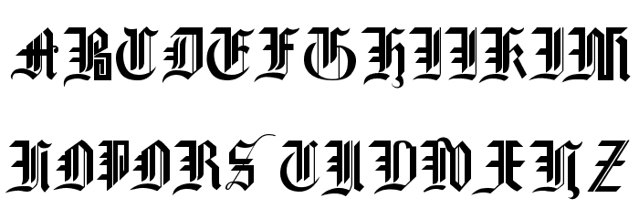 Gothic-Straight-Faced--16th-c- Font LOWERCASE
