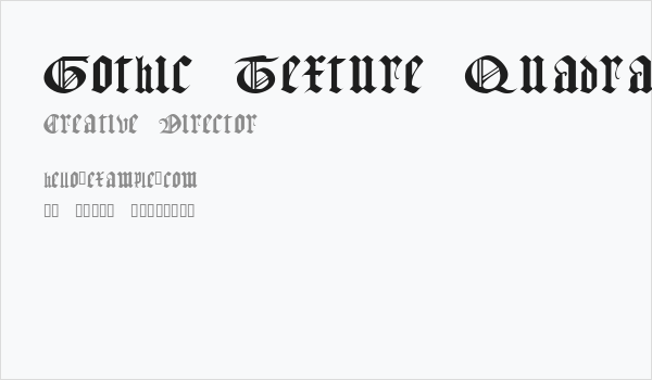 Gothic Texture Quadrata Business Card