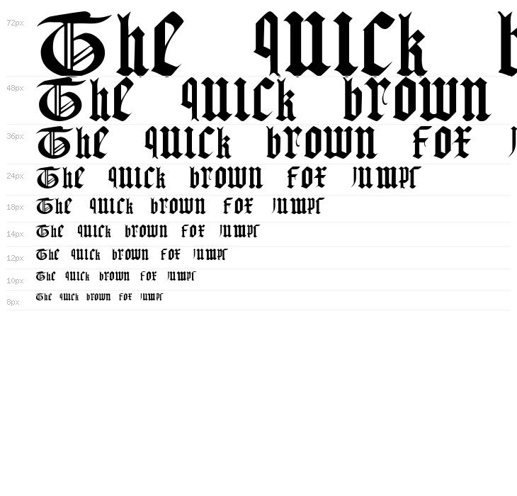 Gothic Texture Quadrata Waterfall