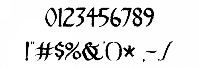 Gothic Ultra Trendy Font OTHER CHARS