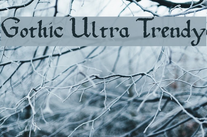 Gothic Ultra Trendy Font examples