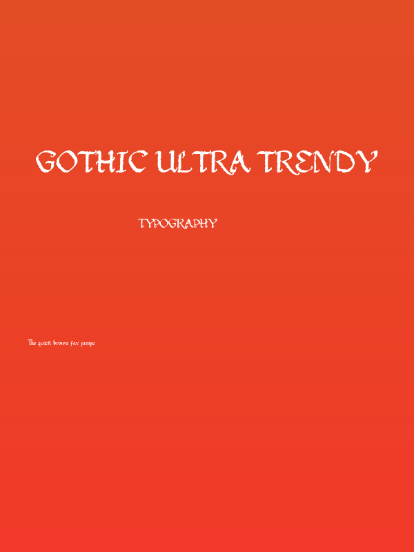 Gothic Ultra Trendy Poster