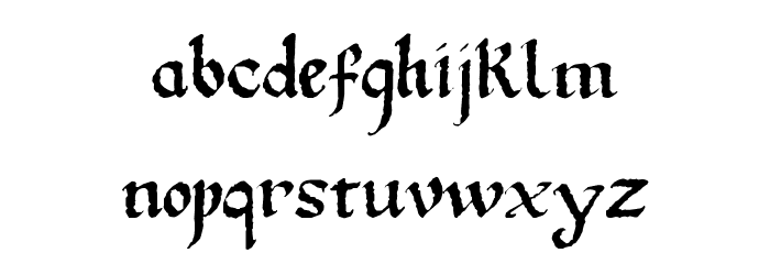 Gothic Ultra Trendy Font LOWERCASE